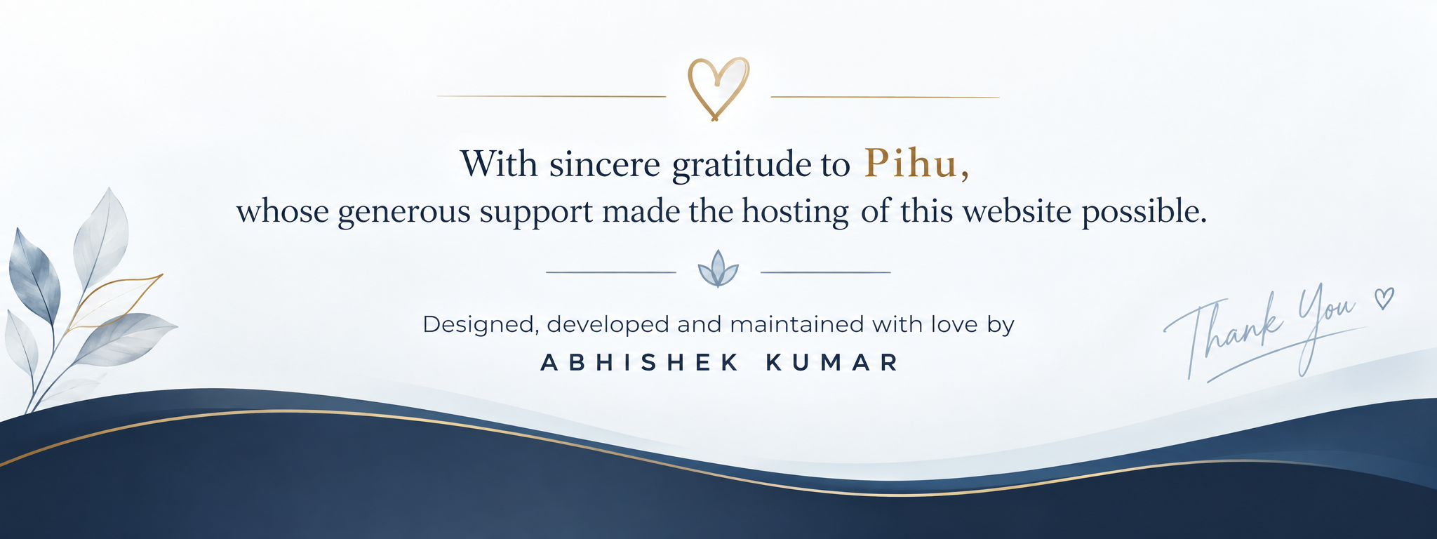 Abhishek Kumar personal website footer artwork